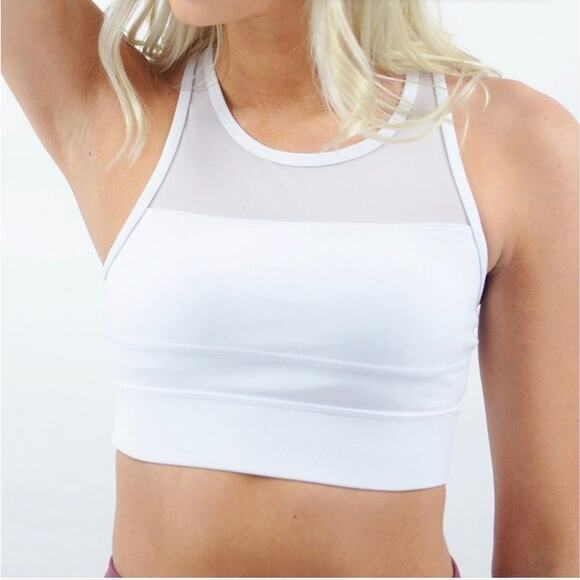 Zyia Active All Star "One More Rep" Sports Bra White/Light Gray Medium (34A-36C) - Picture 2 of 7